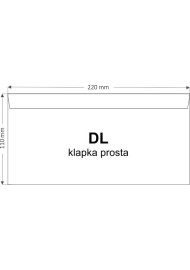 Koperta ozdobna gładka kolorowa DL 11x22 NK Burano Grigio jasna szara 90g