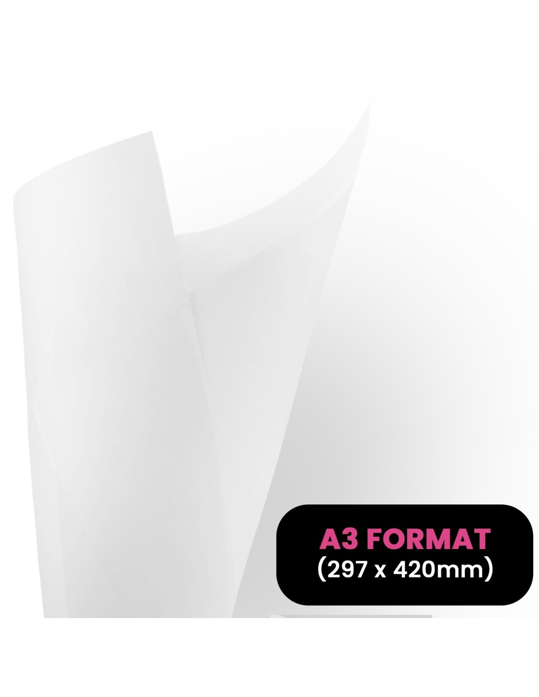 Papier ozdobny gładki przezroczysty kalka Golden Star 110g Extra White biały pak. 10A3