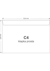 Koperta ozdobna gładka C4 22,9x32,4 HK Amber biała 120g